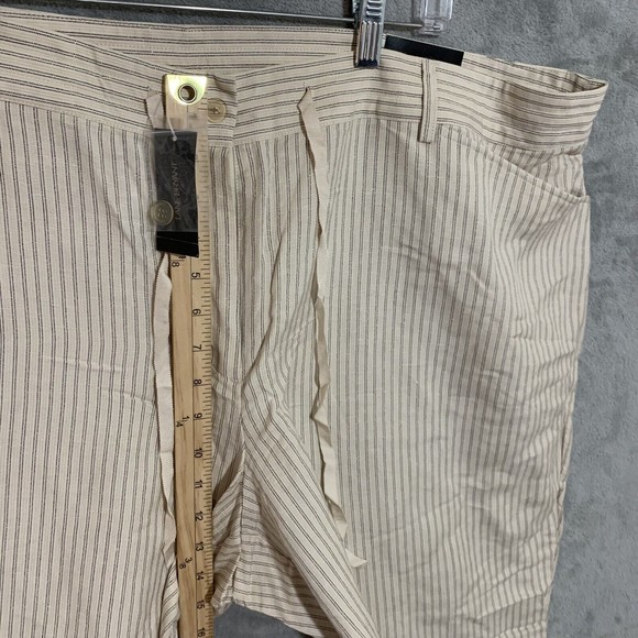 Lane Bryant Cream Striped Wide Leg Pants - Picture 4 of 9